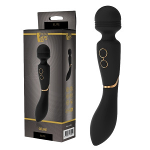 Dream Toys ELITE CELINE - Profilowany masażer Wand na USB, Czarny