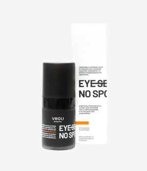 Rozjaśniająco-nawilżające serum na cienie pod oczy i na powieki z peptydem wybielającym 1%, kwasem traneksamowym 0,5% i glutationem EYE SEE NO SPOTS