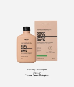Oczyszczająco-normalizujący szampon do skóry z łupieżem z 0,5% SymCalmin™, 0,5% piroktonem olaminy, 0,3% Defenscalp™ i melatoniną GOOD HEAD DAYS