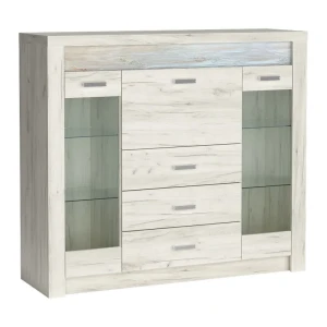 Witryna Monteri 137 cm Kraft Biały