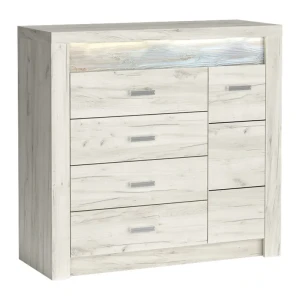 Komoda z szufladami Monteri 109 cm Kraft Biały