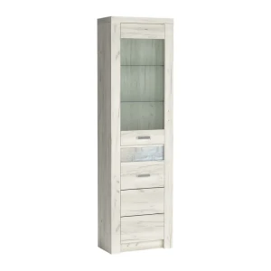 Witryna narożna Monteri 56 cm Kraft Biały