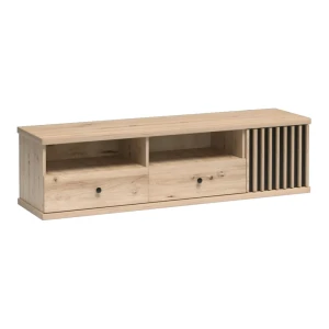 Szafka RTV Norvian 142 cm Dąb Artisan + Czarny
