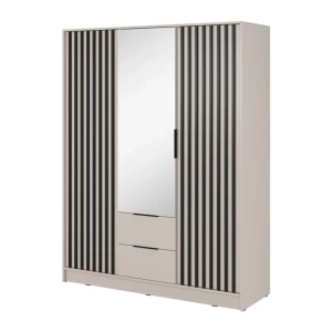 Szafa Bella 155 x 200 cm z lustrem kaszmir, lamele