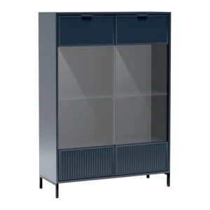 Witryna Delvani 105 cm Indygo