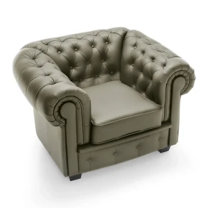 Fotel Chesterfield - Skóra naturalna