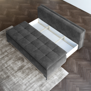 Elegancka sofa Sweet z pojemnikiem na pościel