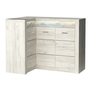 Komoda narożna Monteri 131 cm Kraft Biały - Strona prawa