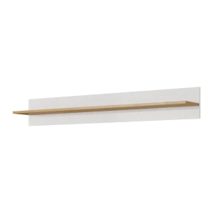 Półka wisząca Obi 138 cm Biały + Dąb Grandson