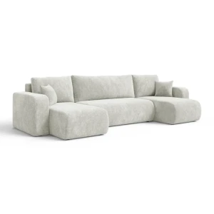 Elegancki narożnik LARGO U | Uniwersalny | Tkanina Coral 70