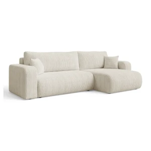 Elegancki narożnik LARGO XL z pojemnikiem | Uniwersalny | Tkanina Tilia 03