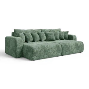 Modna sofa FIORO S tapicerowana z poduszkami do salonu | Tkanina Bella 80