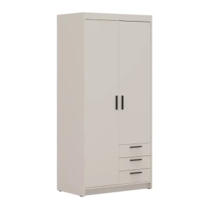 Szafa dwudrzwiowa z trzema szufladami Lopez Beż piaskowy