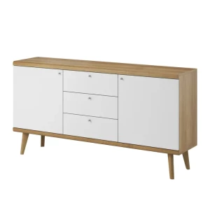 Komoda Optimo 160 cm Dąb Riviera + Biały