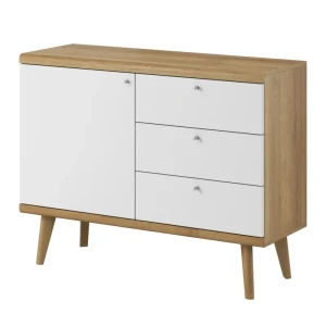 Komoda z szufladami Optimo 107 cm Dąb Riviera + Biały