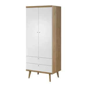 Szafa Optimo 80 cm Dąb Riviera + Biały