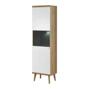 Witryna Optimo 50 cm Dąb Riviera + Biały