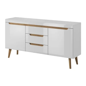 Komoda Solis 160 cm Biała + dąb riviera
