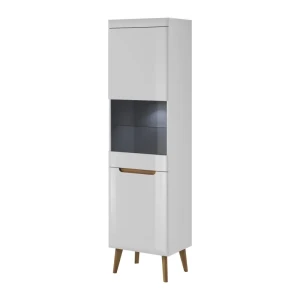 Witryna Solis 53 cm Biała + dąb riviera
