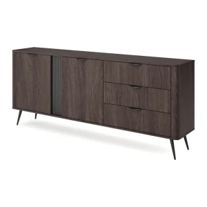 Komoda Nori 195 cm Dąb dunin + czarne nogi