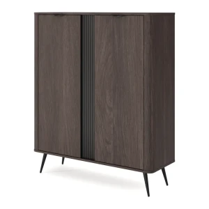 Wysoka Komoda Nori 114 cm Dąb dunin + czarne nogi