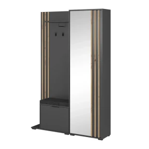 Garderoba Bella 131 cm z lustrem grafit