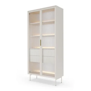 Wysoka witryna Lineo LED 91 cm Kaszmir
