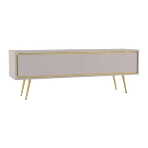 Szafka RTV Fiore 150 cm Kaszmir + złote wstawki