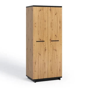Szafa Vilo 90 cm Dąb artisan + czarny mat