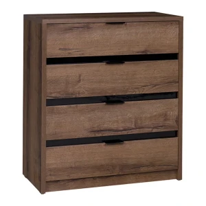 Komoda Woody 80 cm Dąb Monastery + czarny połysk