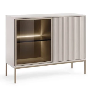 Komoda Royal Kaszmir 104 cm Elegancka Nowoczesna dwudrzwiowa z oświetleniem Led