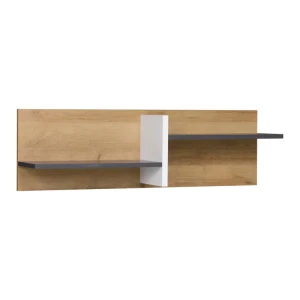 Półka wisząca Nuvio 100 cm Dąb Złoty + Biały + Grafit