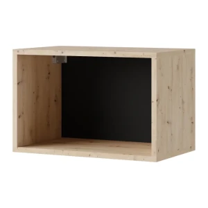 Półka Olio 50 cm Dąb Artisan + Czarny