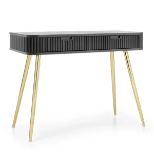 Toaletka Nole 103 cm czarna + złote nóżki