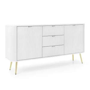 Komoda Nole 168 cm biała + złote nogi