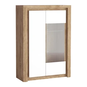 Witryna Melva 100 cm Dąb Ribbeck + Biały