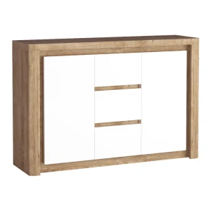 Komoda z szufladami Melva 144 cm Dąb Ribbeck + Biały