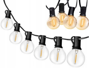 Lampki Ogrodowe Led 15 M 50 żarówek Zewnętrzne