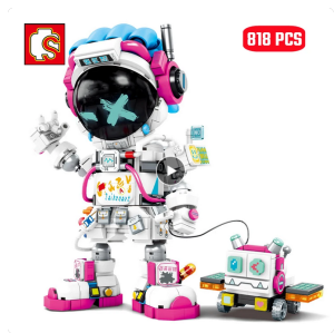 Robot Astronauta Z Psem Edukacyjny łazik Klocki Sembo