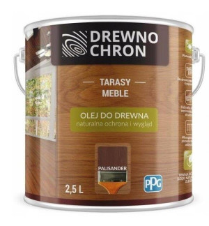 Zestaw Olej Do Drewna Palisander 2,5L Drewnochron + Pędzel Włoski 70 mm GRATIS