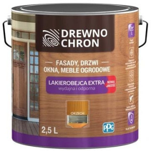 Zestaw Lakierobejca Extra Orzech Jasny 2,5L Drewnochron + Pędzel Włoski 70 mm GRATIS