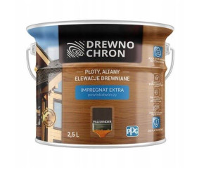 Zestaw Impregnat Extra Powłokotwórczy Palisander 2,5L Drewnochron + Pędzel Włoski 70 mm GRATIS