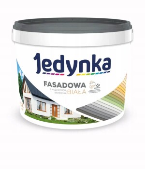 Farba Akrylowa Jedynka Fasadowa Biała Baza 2,7L Jedynka