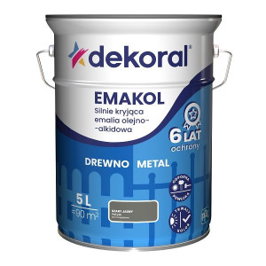 Emalia Olejno-Alkidowa Emakol Strong Szary Jasny Połysk 5L Dekoral