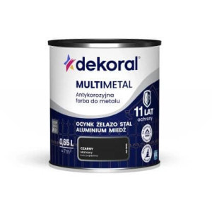 Farba Do Metalu Antykorozyjna Multimetal Czarny Mat 0,65L Dekoral