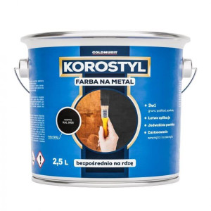 Farba Na Metal 3W1 Korostyl Stalowy RAL 7046 2,5L Goldmurit