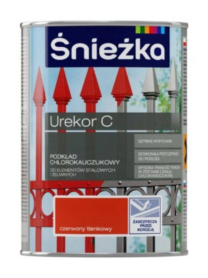Farba Urekor C Czerwony Tlenkowy 0,8L Śnieżka