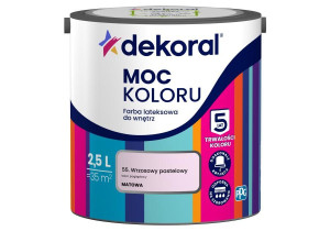 Farba Lateksowa Moc Koloru Wrzosowy Pastelowy 2,5l Dekoral