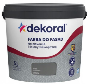 Farba Akrylowa Do Fasad Polinit Grafit 5L Dekoral
