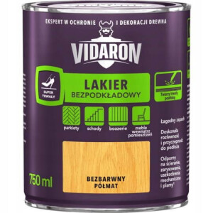 Lakier Bezpodkładowy Półmat 750 ml Vidaron